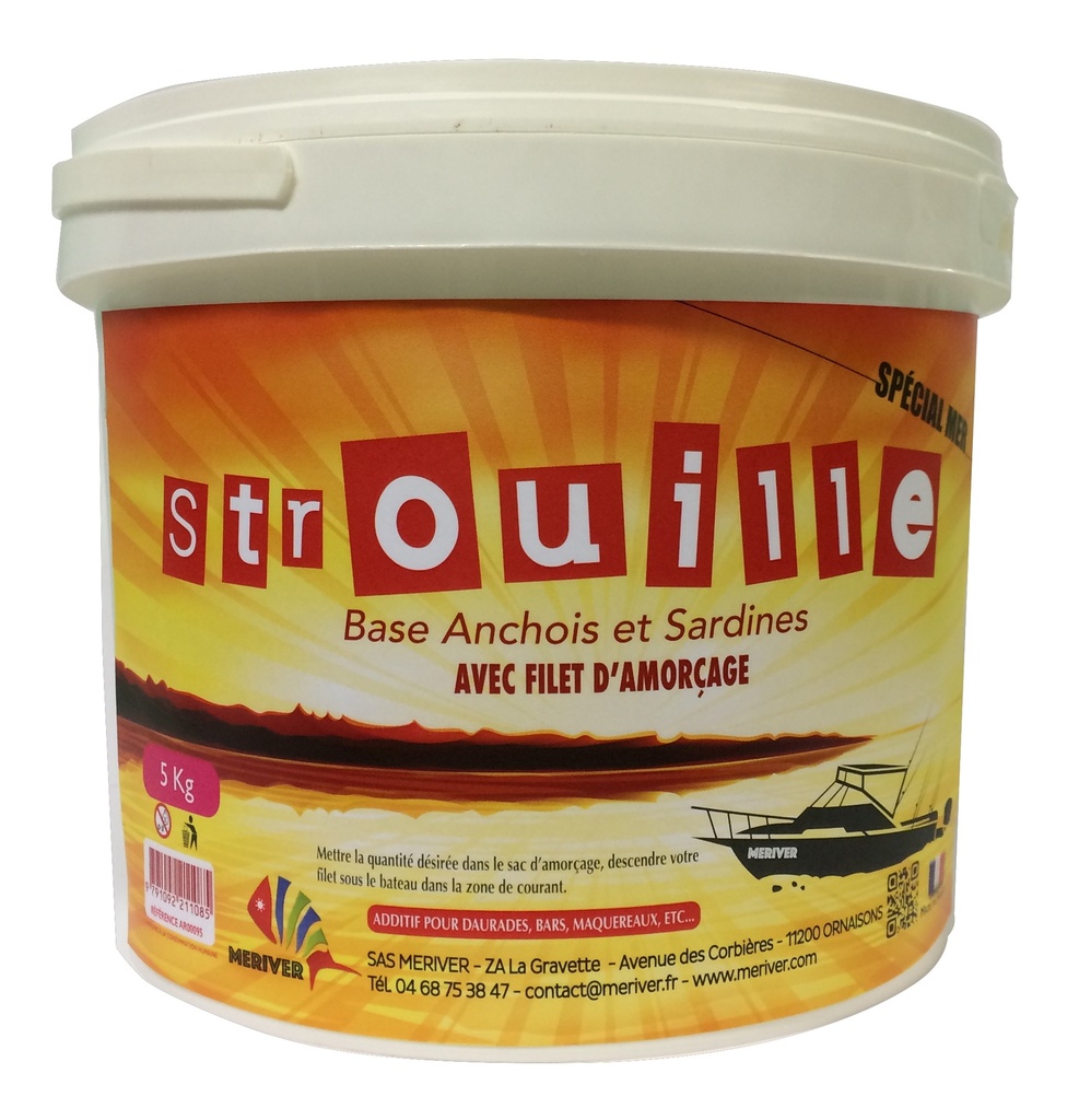 Strouille Spéciale Mer a base d'anchois et de sardines 2,5 Kg avec filet