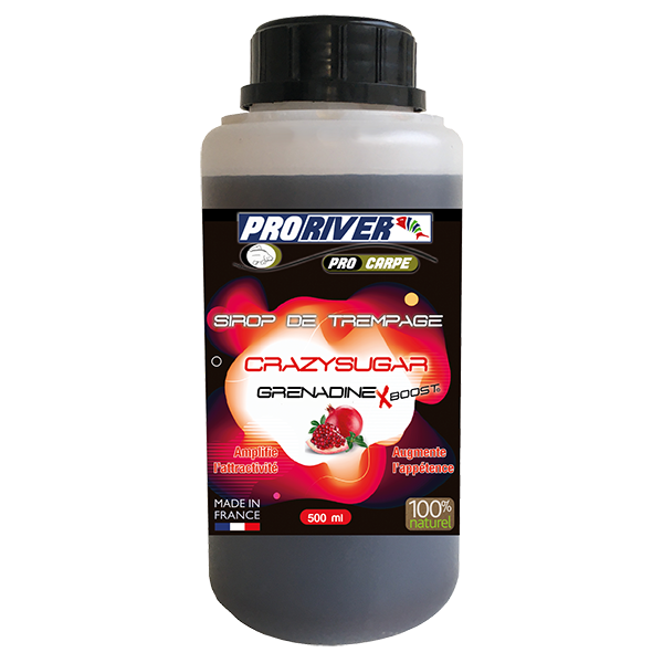 Sirop de nappage Crazysugar Xboost Grenadine 500 ml