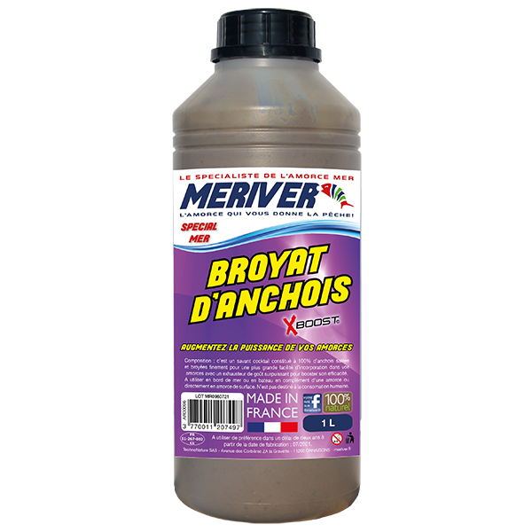 Broyat d'anchois Xboost© 100% anchois - Btle de 1 L