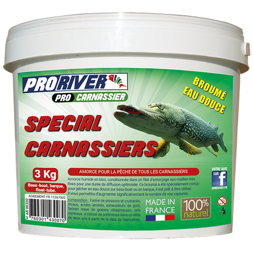 [AR00320] Broumé eau douce Proriver spécial carnassiers 3 kg