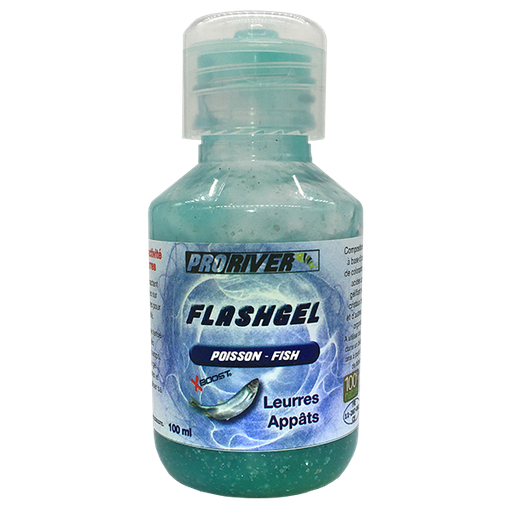 [AR02008] FlashGel attractant pailleté Xboost Poisson - Fish 100ml